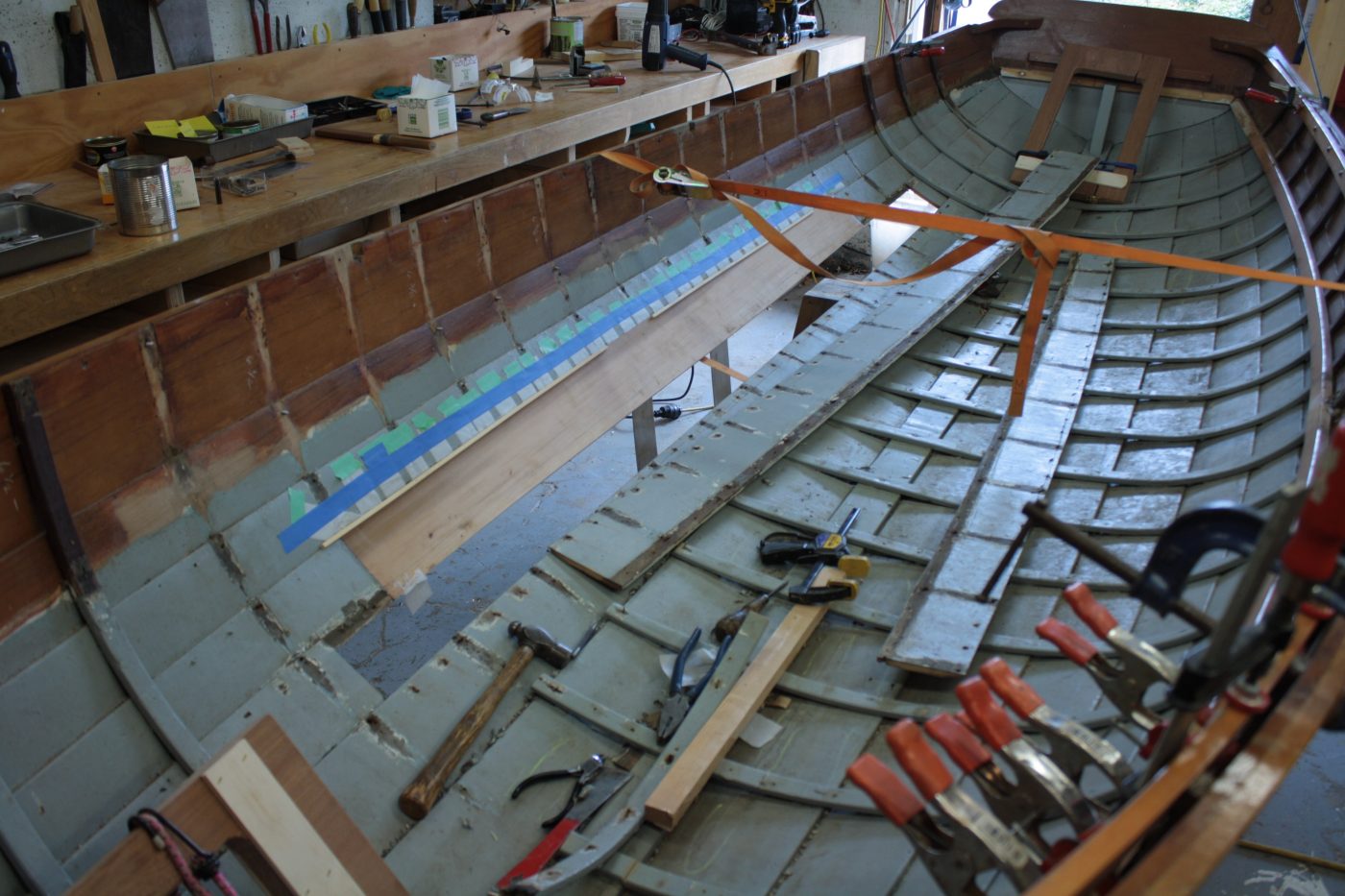 Painters lodge skiff repair